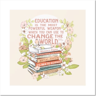 Education the Most Powerful Weapon in Floral Posters and Art